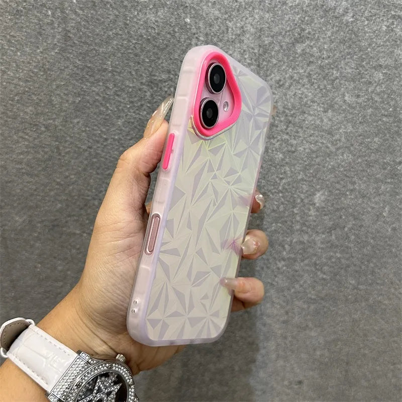 Aurora Glitter Diamond Wrist Strap Case for iPhone