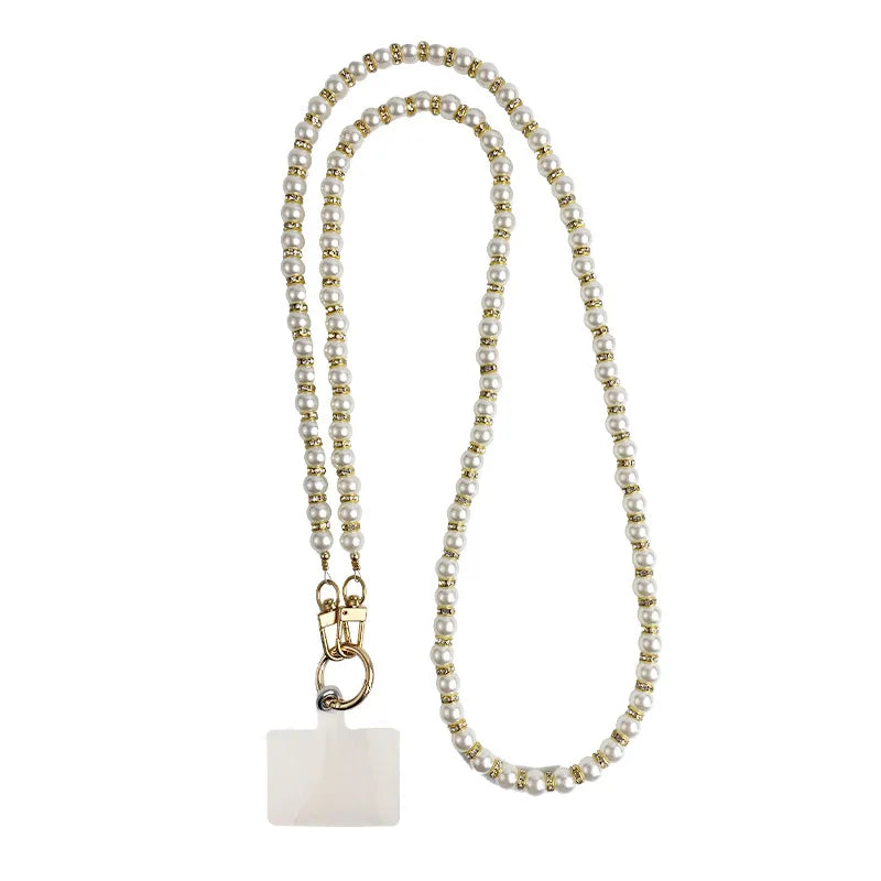 Long Pearl Phone Lanyard