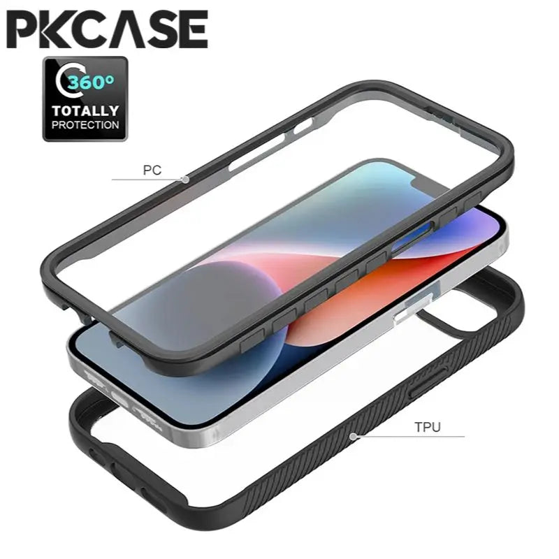 360 Full Coverage Protective Case For iPhone