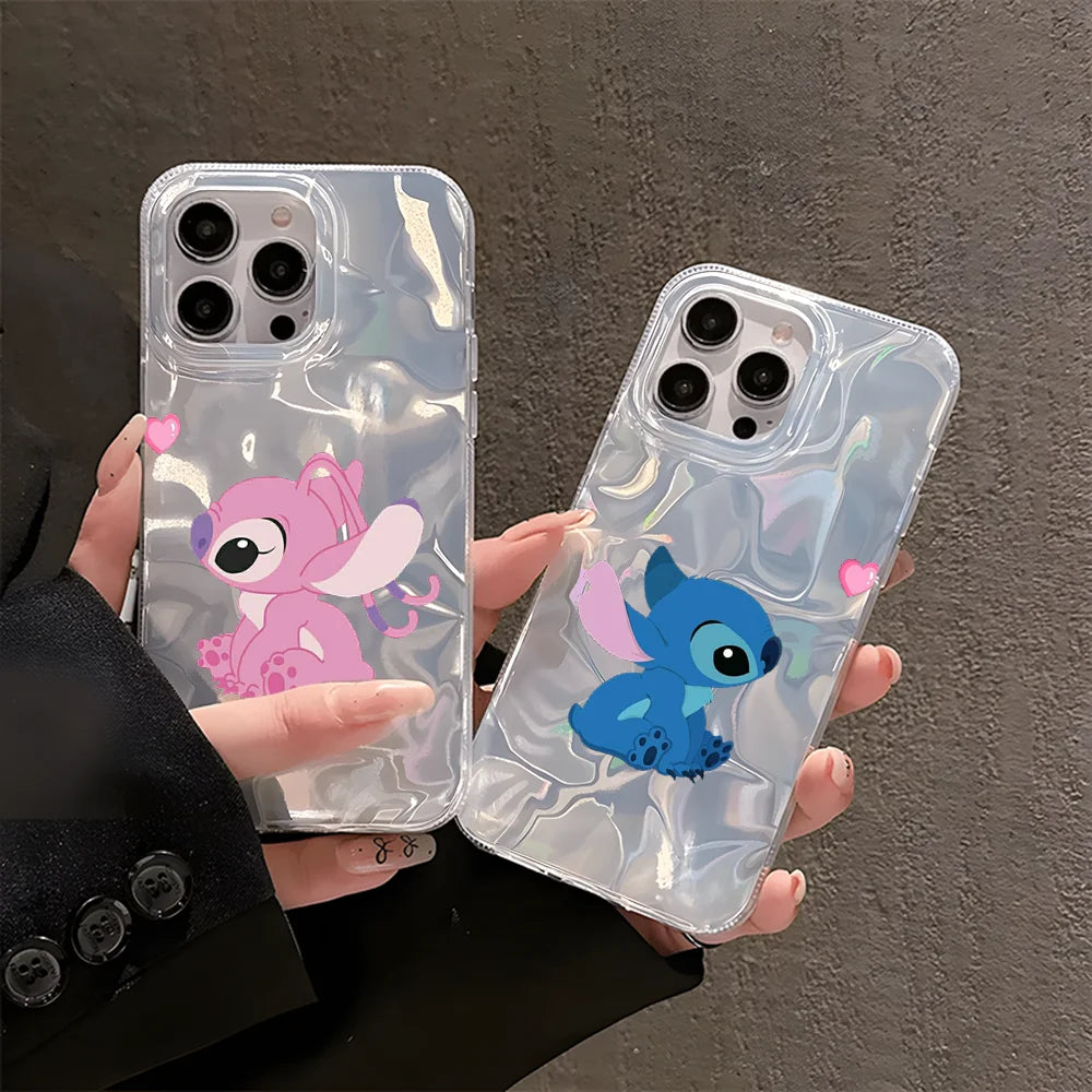 Cute S-Stitch And A-Angel Couple Phone Case IPhone