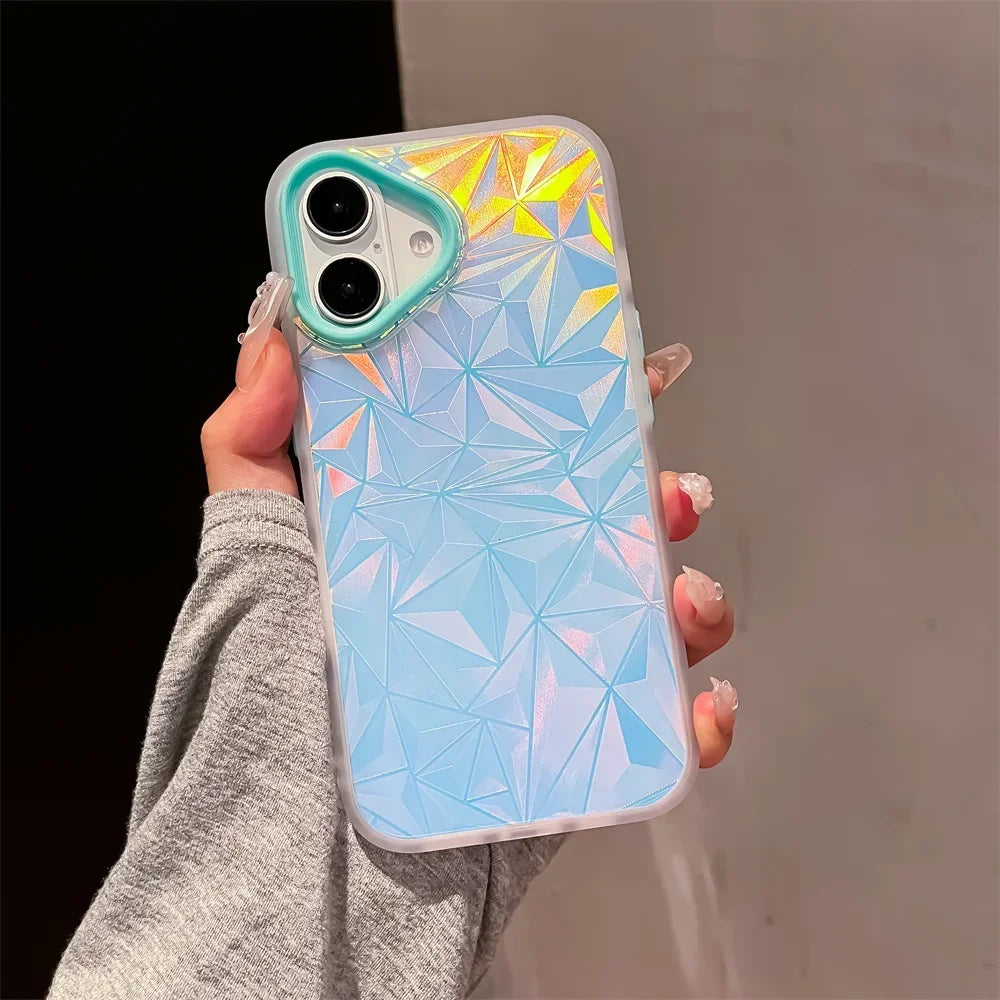 Aurora Glitter Diamond Wrist Strap Case for iPhone