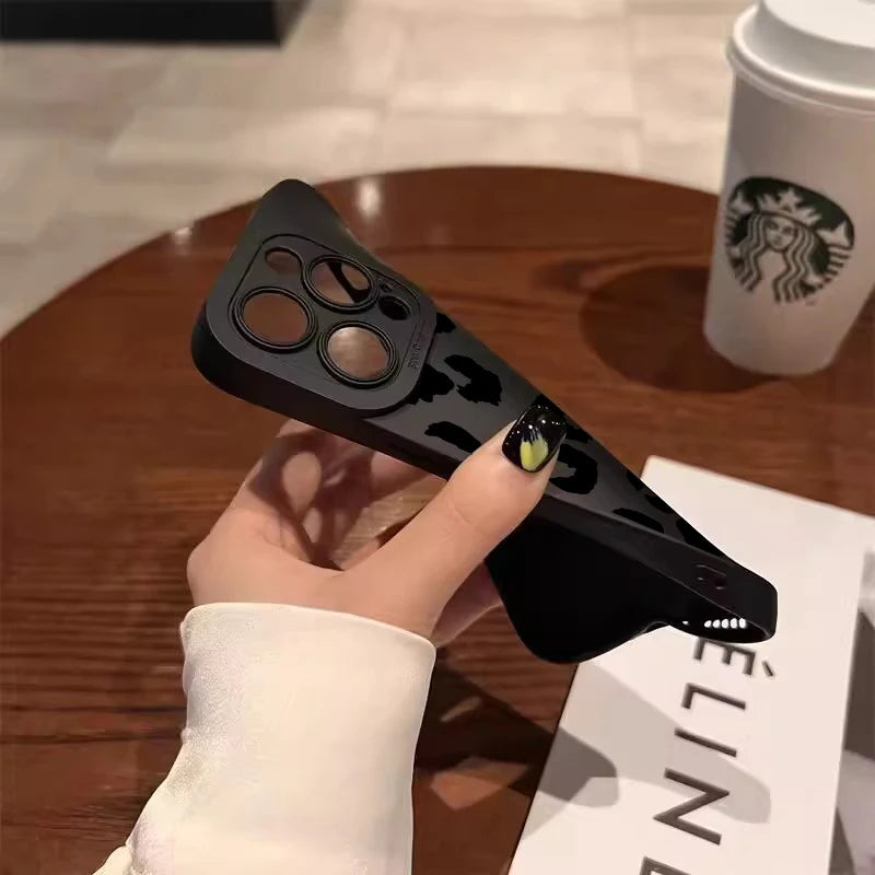 Leopard Design Camera Lens Protective Phone Case for iPhone