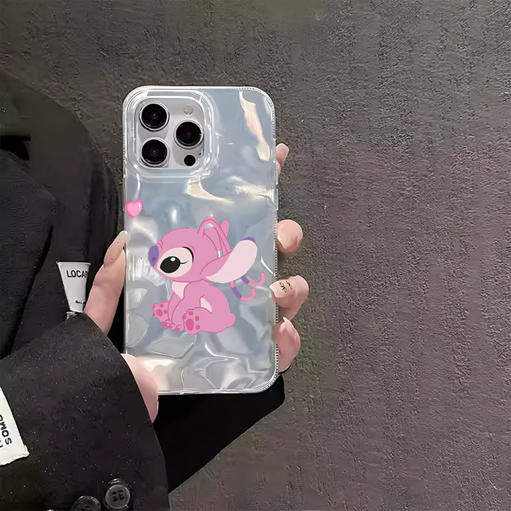 Cute S-Stitch And A-Angel Couple Phone Case IPhone