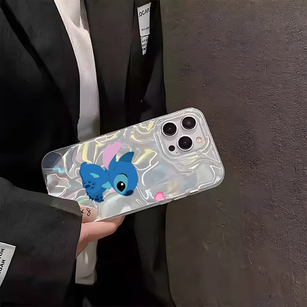 Cute S-Stitch And A-Angel Couple Phone Case IPhone