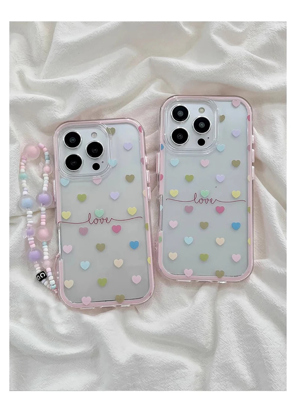 Cute Colorful Love Heart Phone Case for iPhone