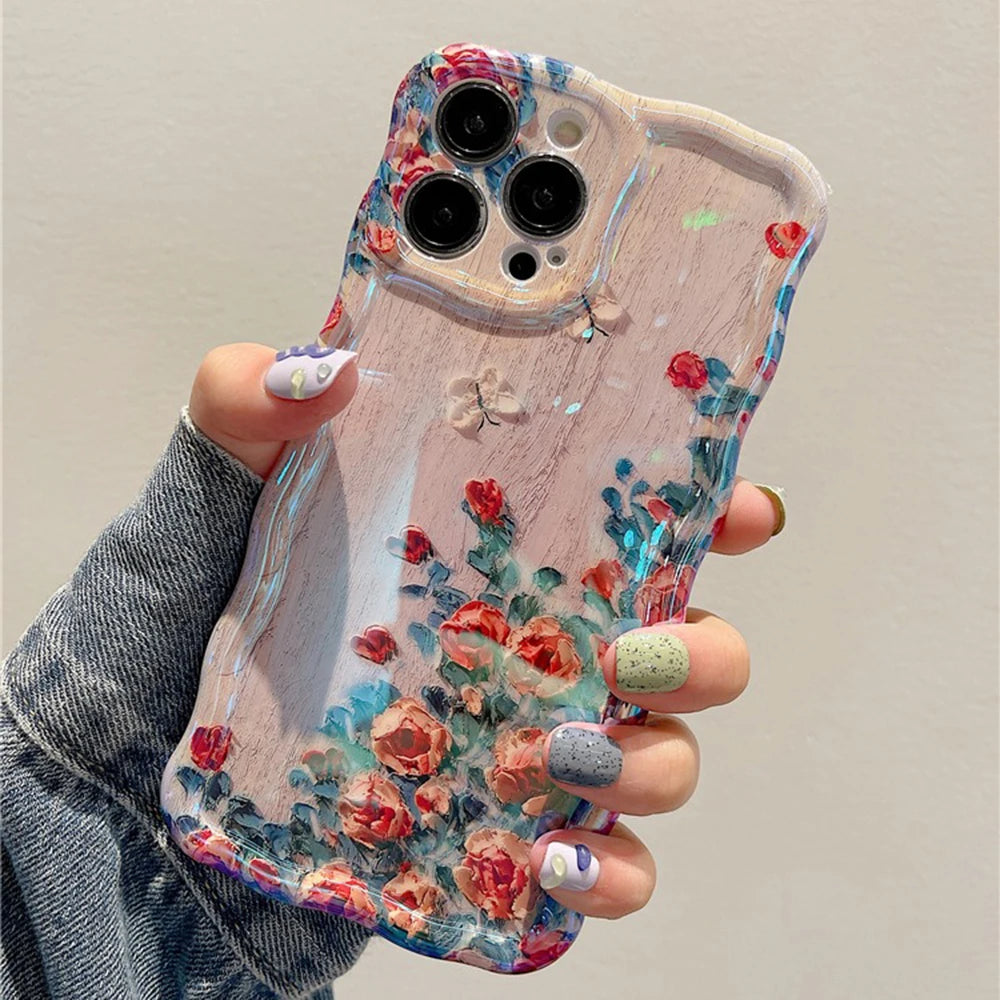 Retro Oil Painting Phone Case For iPhone