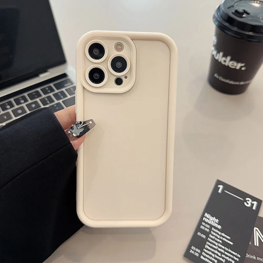 Beige Brown Black Stylish Phone Case for iPhone