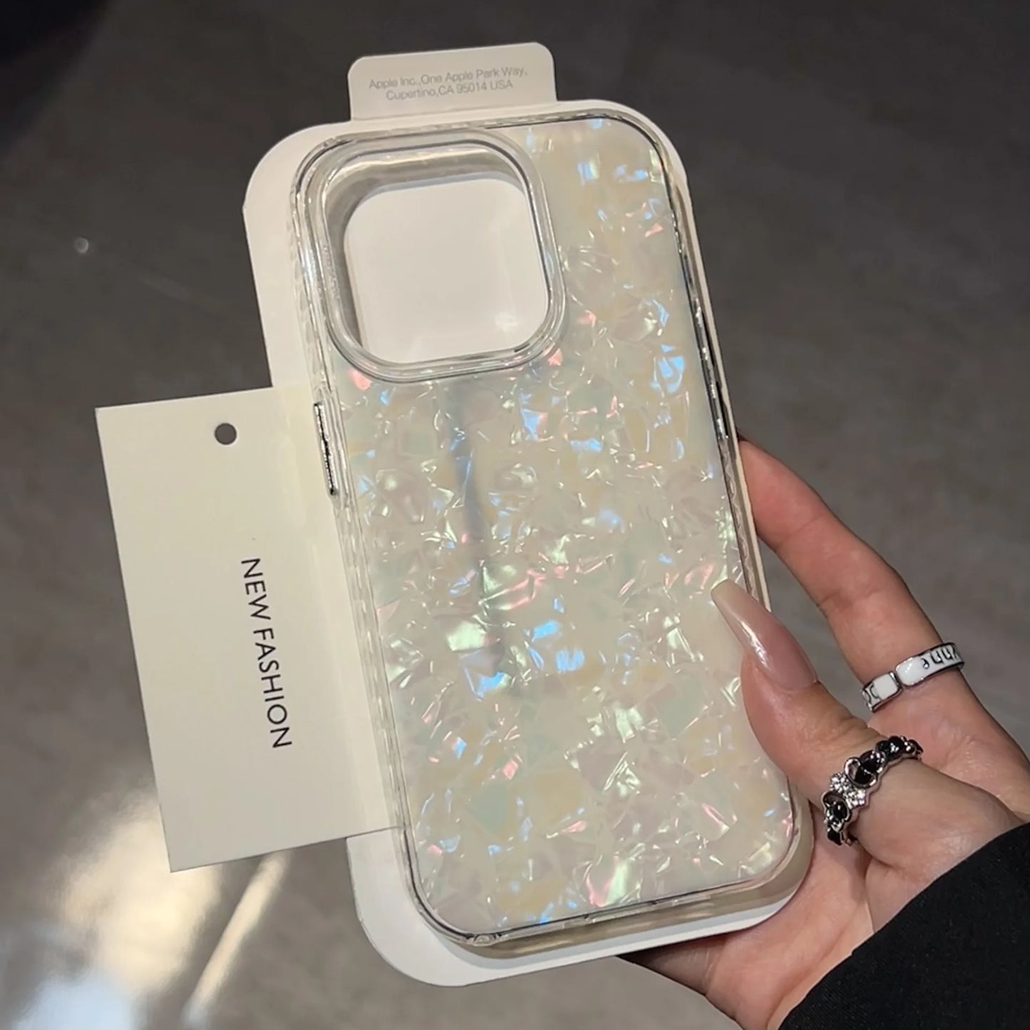 Luxury Glitter Shell Pattern Laser Phone Case For iPhone
