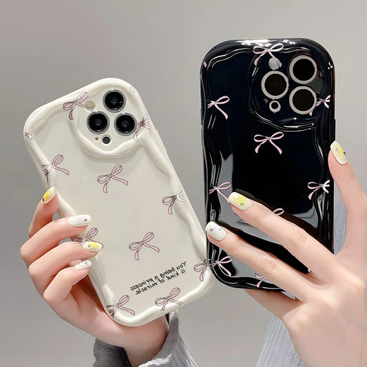 Pink Bow Knot Phone Case For iPhone