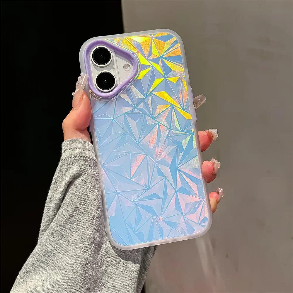 Aurora Glitter Diamond Wrist Strap Case for iPhone