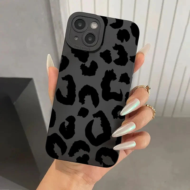 Leopard Design Camera Lens Protective Phone Case for iPhone