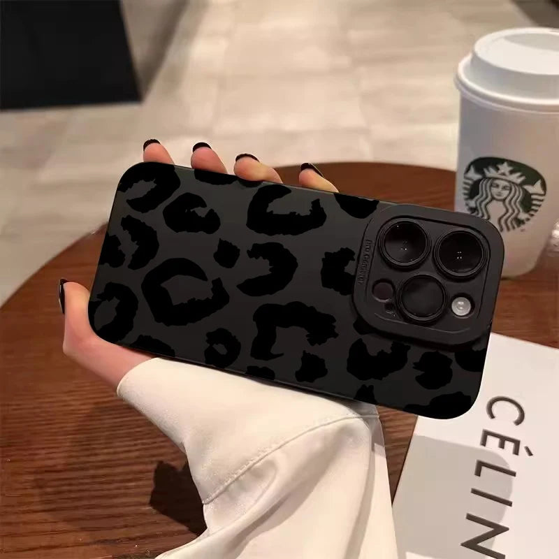 Leopard Design Camera Lens Protective Phone Case for iPhone