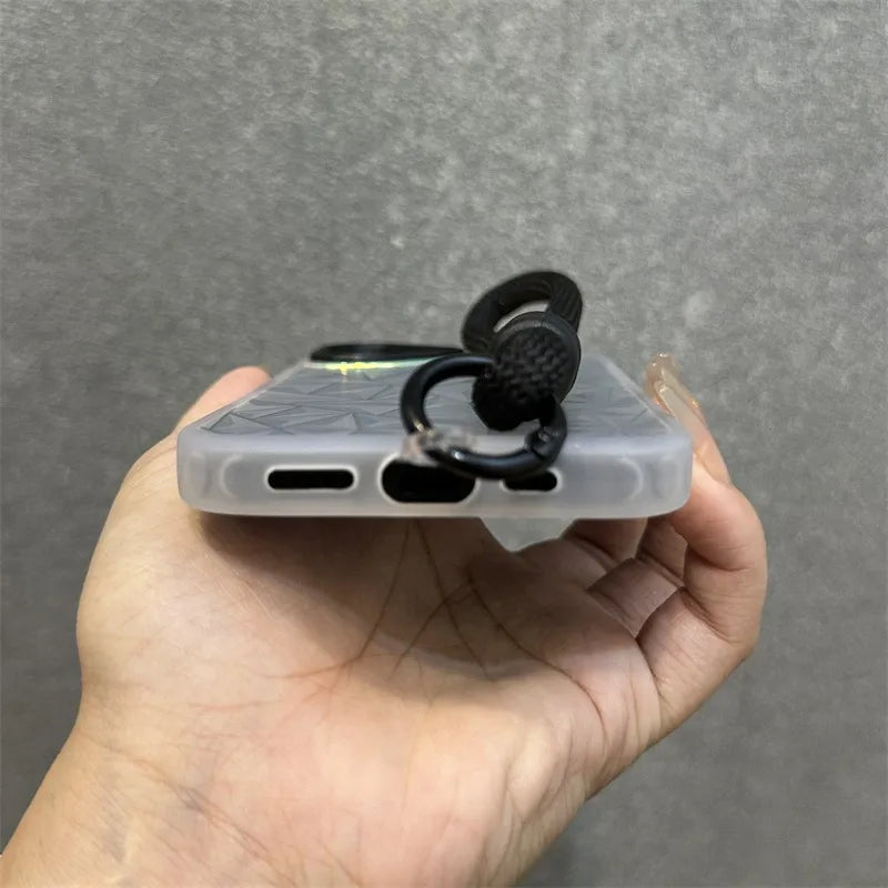 Aurora Glitter Diamond Wrist Strap Case for iPhone