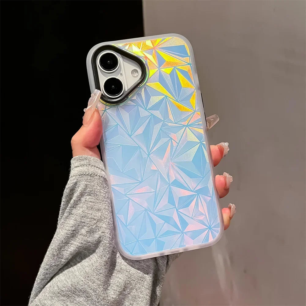 Aurora Glitter Diamond Wrist Strap Case for iPhone