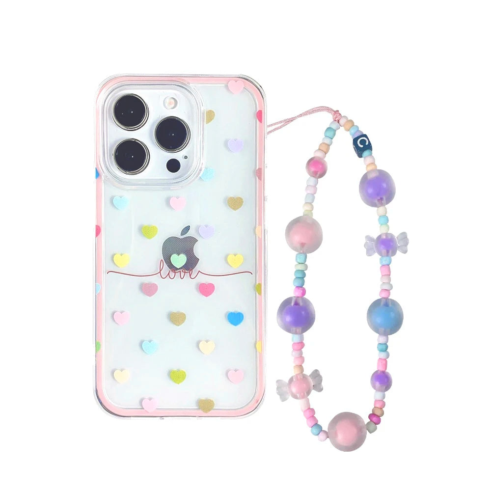 Cute Colorful Love Heart Phone Case for iPhone